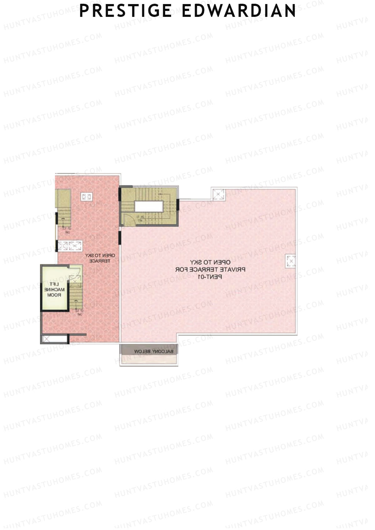 Prestige Edwardian Block A Unit 2 Type (Penthouse) Floor Plan