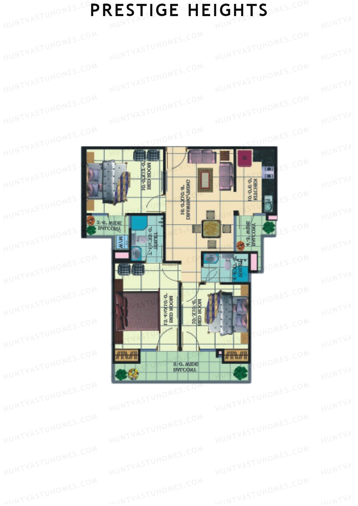 Prestige Heights Block F Unit 2 (Type 10) Floor Plan