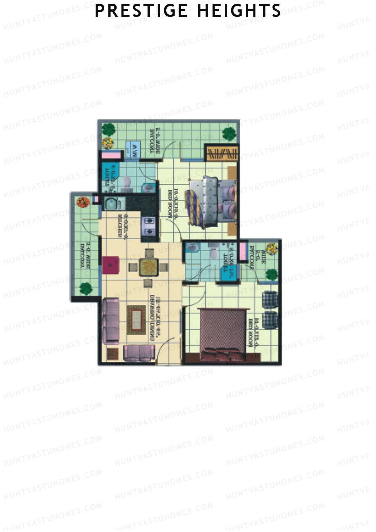 Prestige Heights Block F Unit 6 (Type 11) Floor Plan