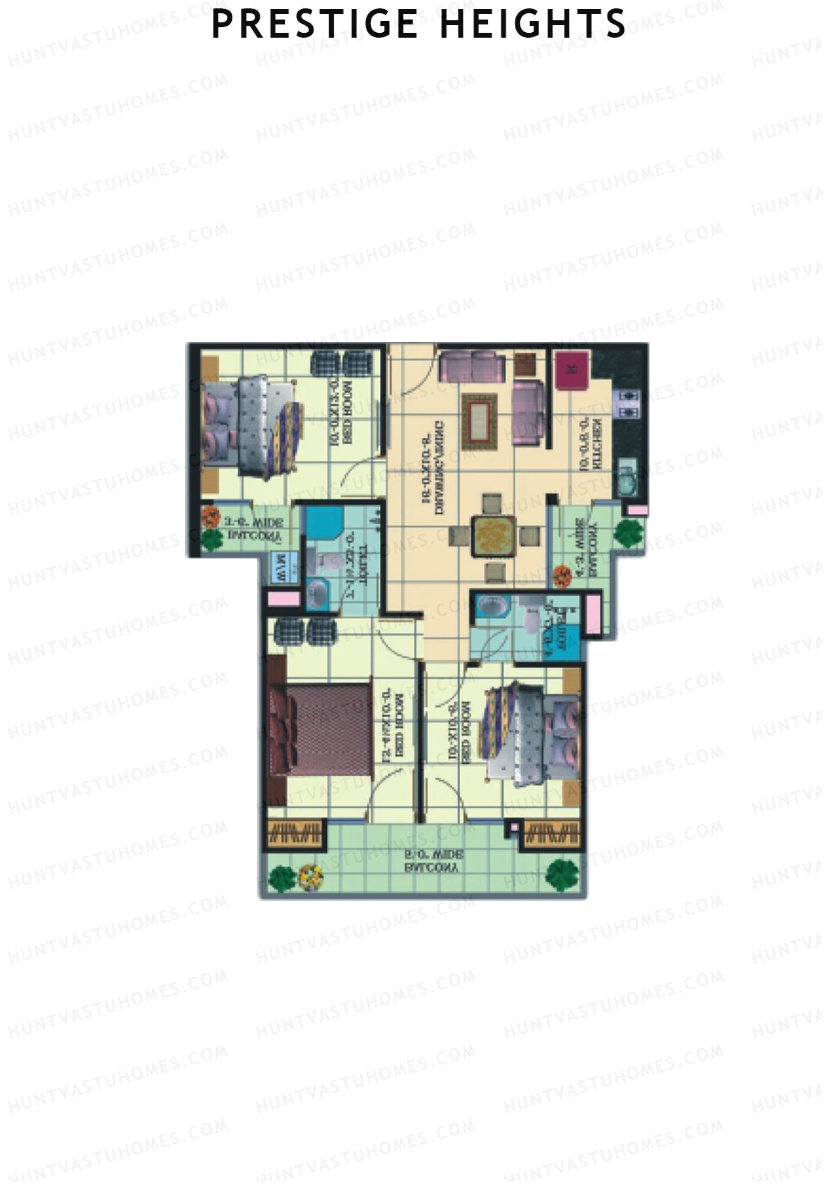 Prestige Heights Block H Unit 2 (Type 6) Floor Plan