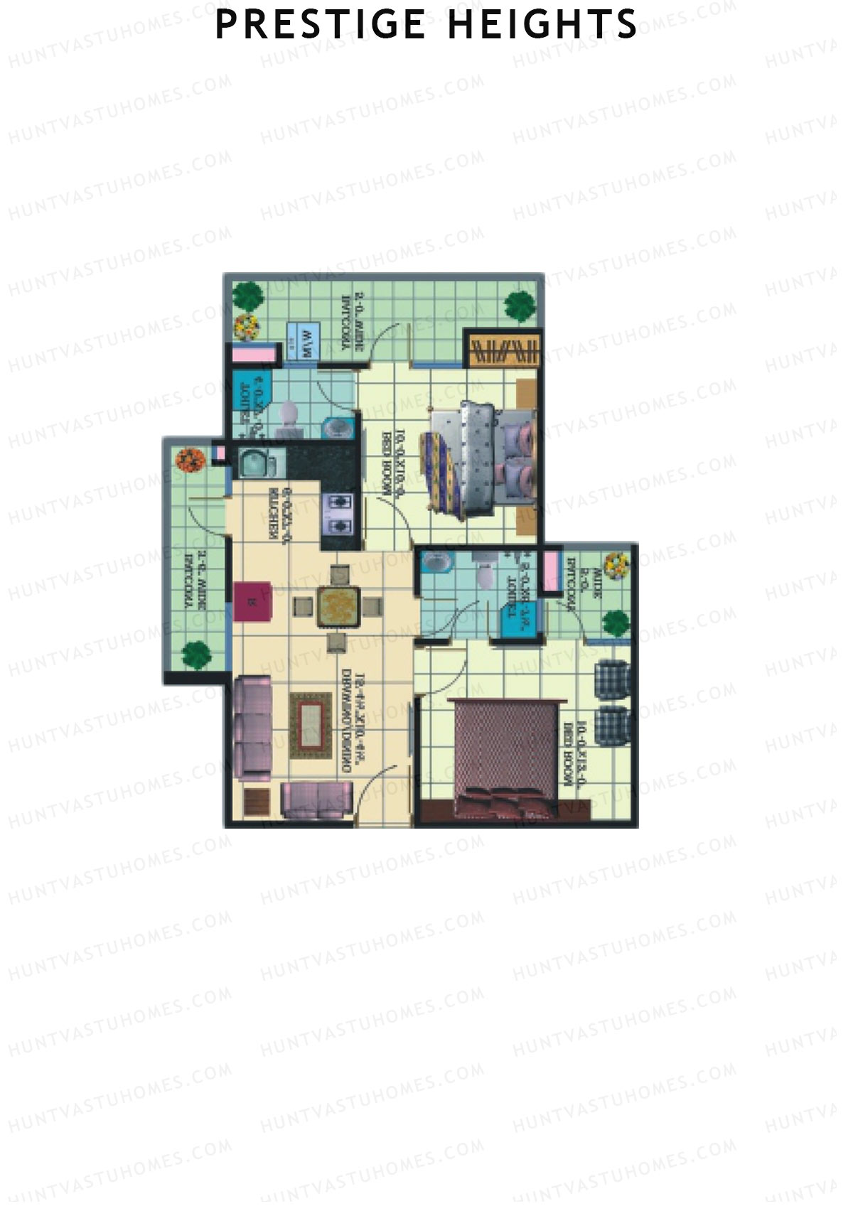 Prestige Heights Block H Unit 6 (Type 3) Floor Plan