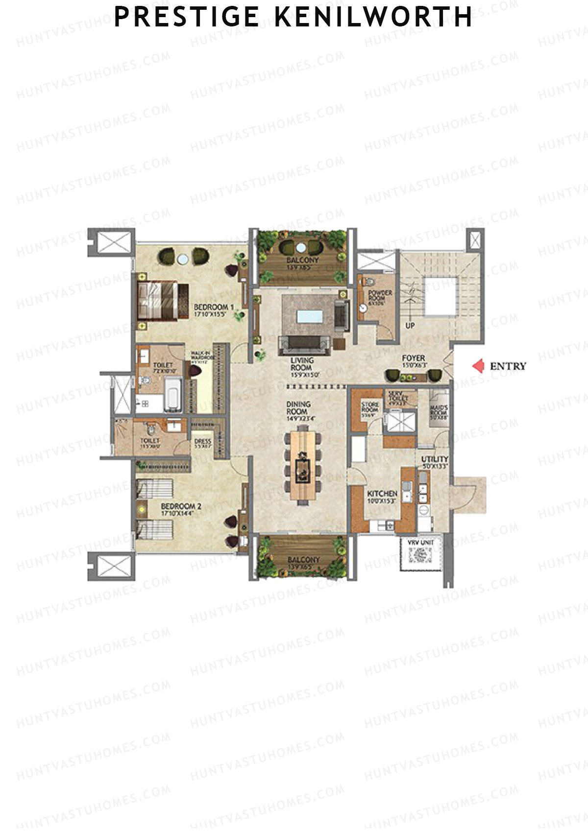 Prestige Kenilworth Tower A Unit A TYPE PH LW(Penthouse) Floor Plan