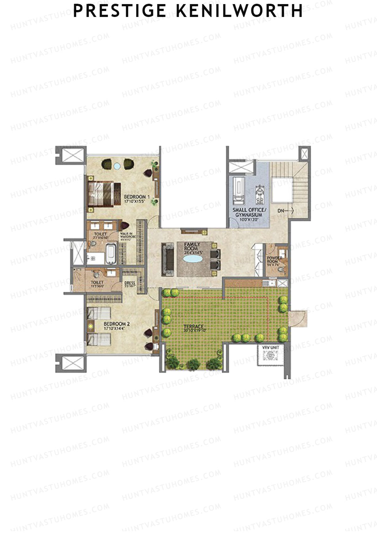 Prestige Kenilworth Tower A Unit A TYPE PH LW(Penthouse) Floor Plan