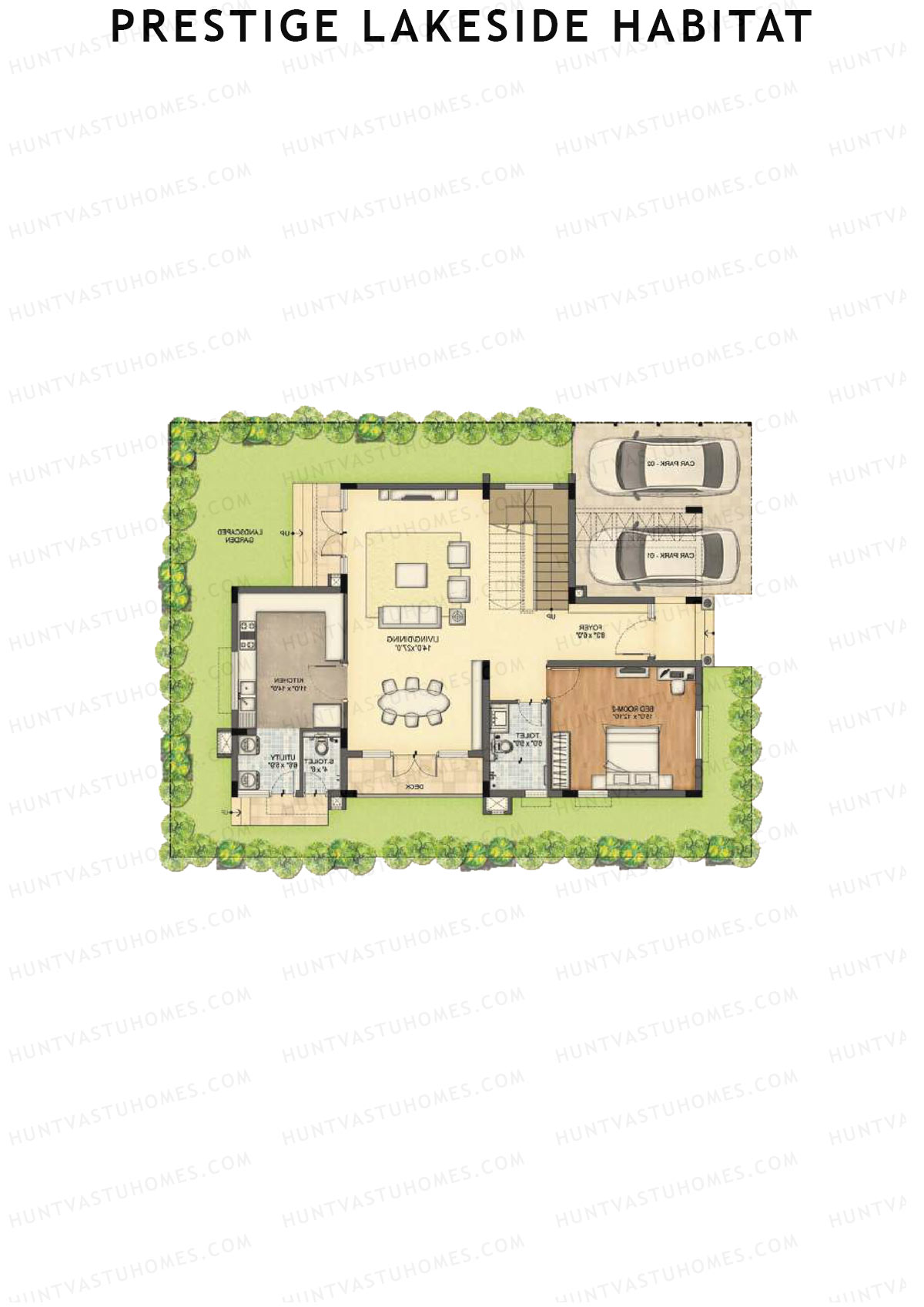 Prestige Lakeside Habitat Arista Villas (58-65) Unit B60 (Villa) Floor Plan