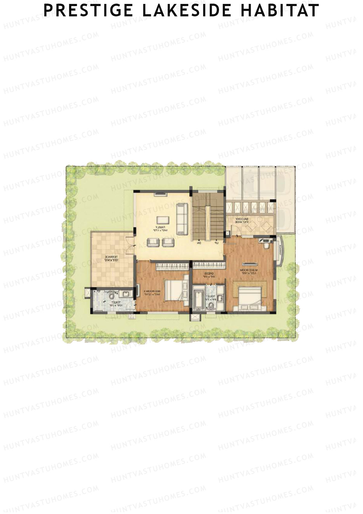 Prestige Lakeside Habitat Arista Villas (77-92) Unit B84 (Villa) Floor Plan
