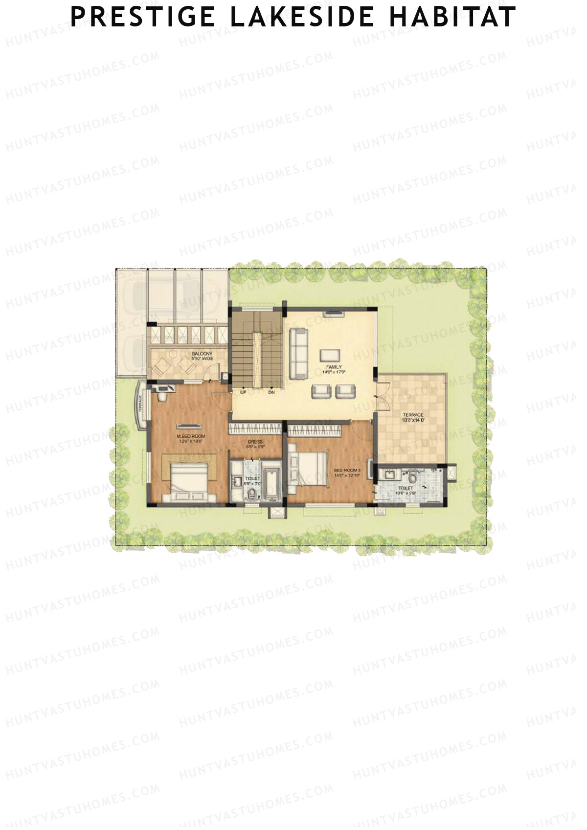 Prestige Lakeside Habitat Arista Villas (77-92) Unit B92 (Villa) Floor Plan