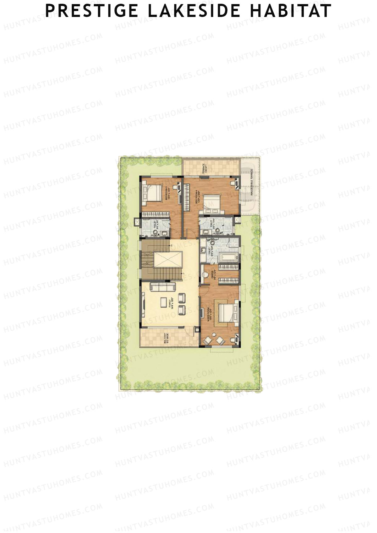 Prestige Lakeside Habitat Baylene Villa (122) Unit B122 (Villa) Floor Plan