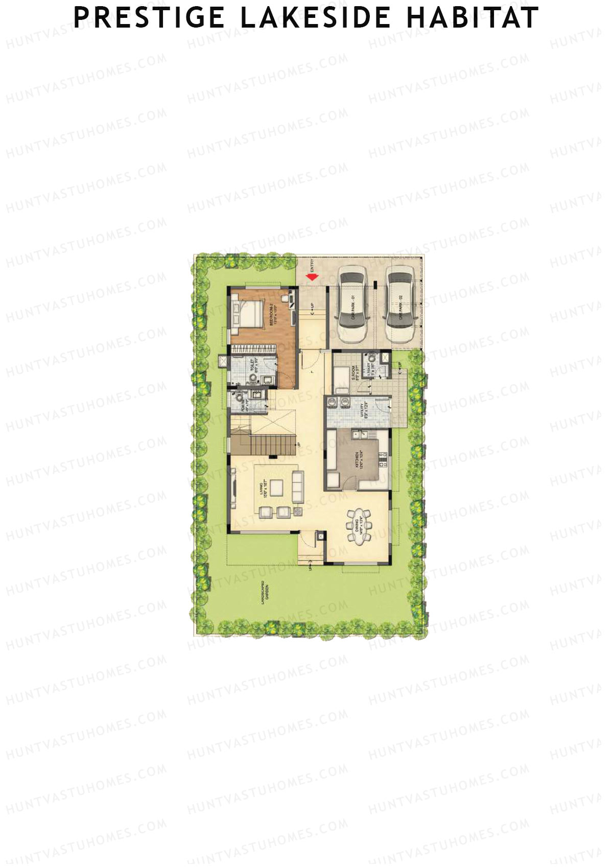Prestige Lakeside Habitat Baylene Villa (122) Unit B122 (Villa) Floor Plan