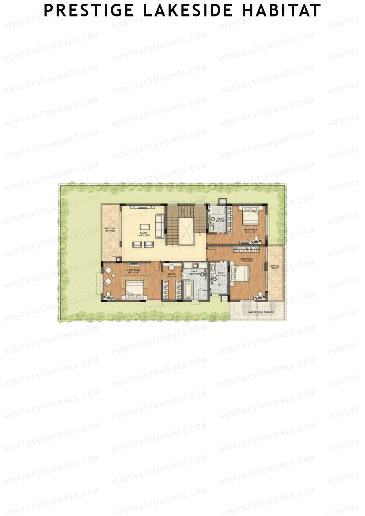 Prestige Lakeside Habitat Baylene Villas (133-151) Unit B140 (Villa) Floor Plan
