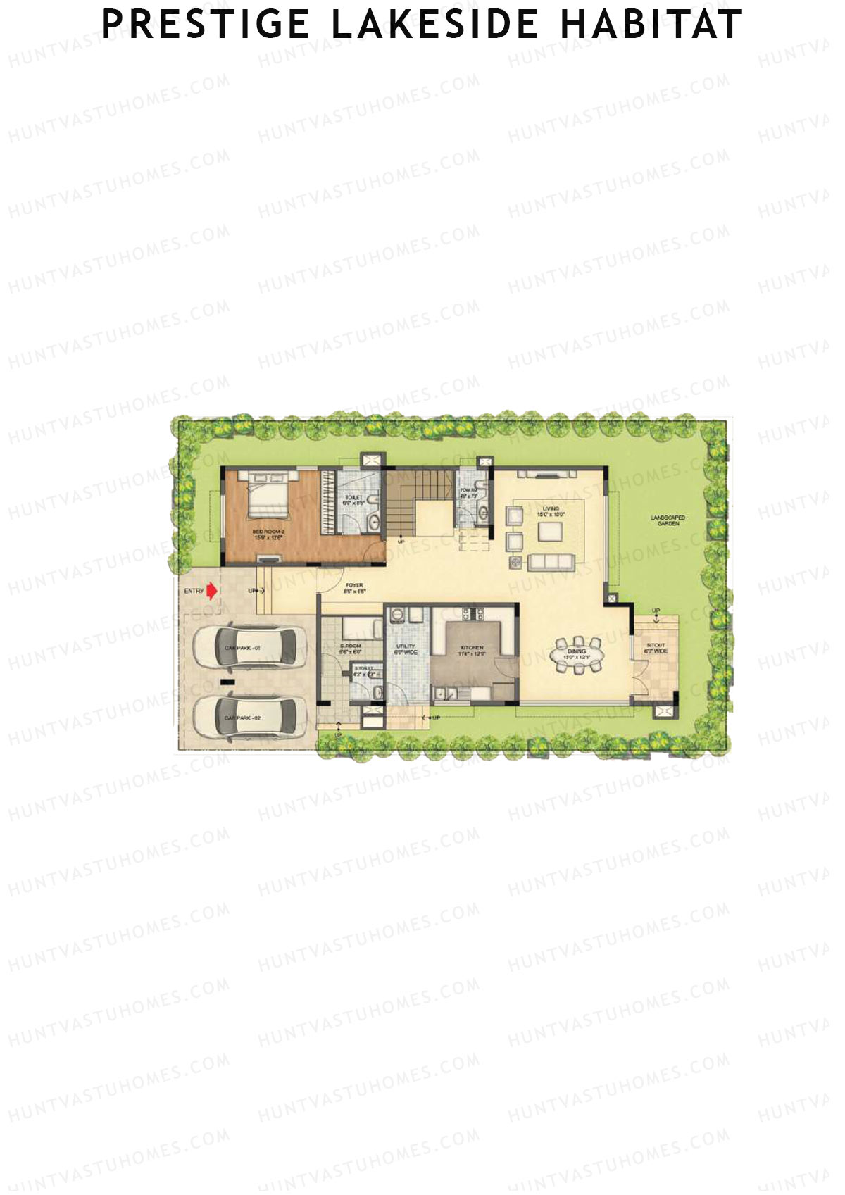Prestige Lakeside Habitat Baylene Villas (152-172) Unit B159 (Villa) Floor Plan