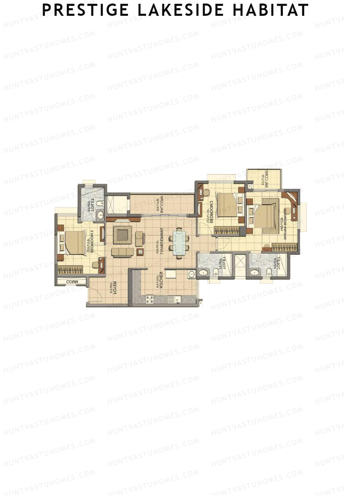 Prestige Lakeside Habitat Calliope 7 Unit 3 (Type D) Floor Plan
