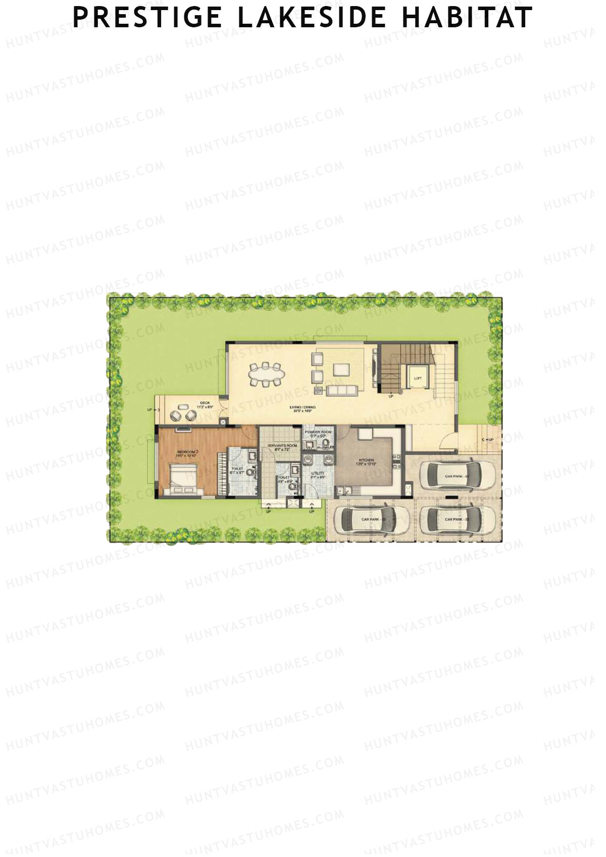 Prestige Lakeside Habitat Clara Villas (173-189) Unit B182 (Villa) Floor Plan