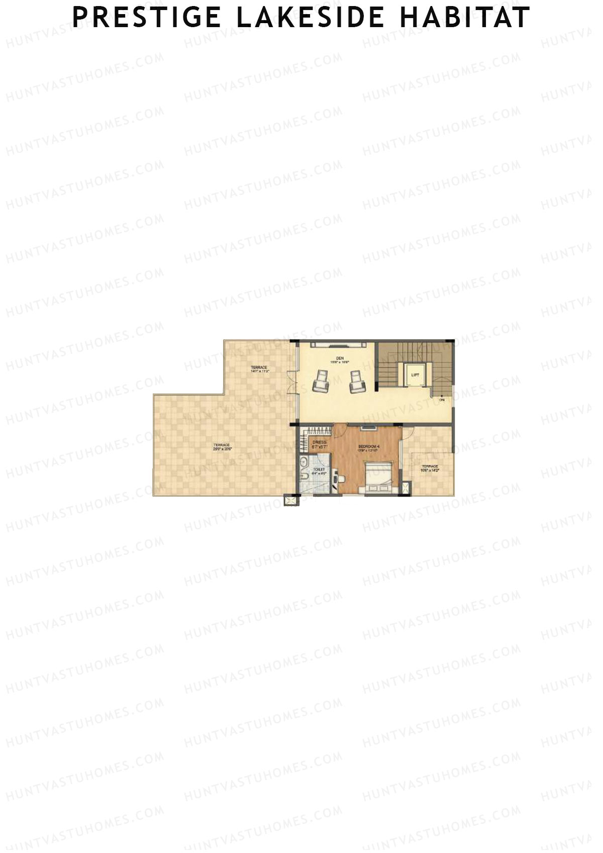 Prestige Lakeside Habitat Clara Villas (173-189) Unit B185 (Villa) Floor Plan