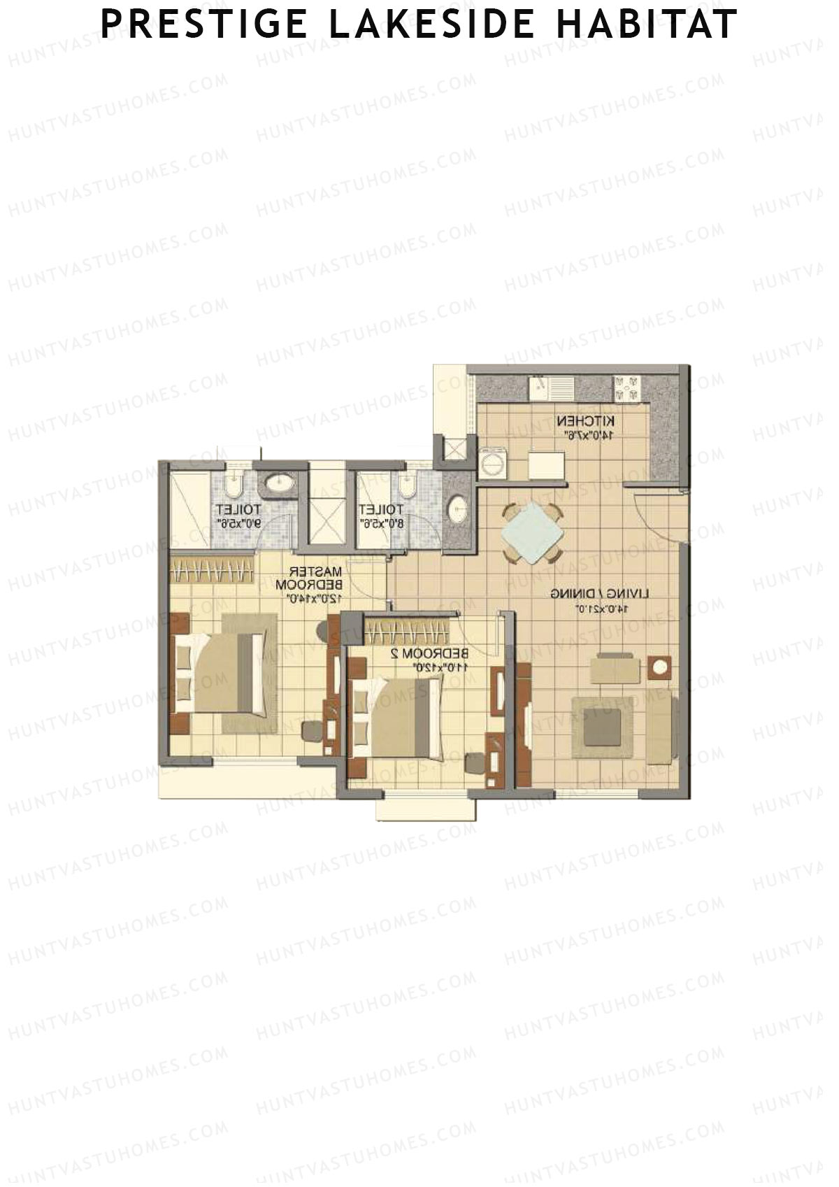 Prestige Lakeside Habitat Duncan 11 Unit 1 (Type B2) Floor Plan