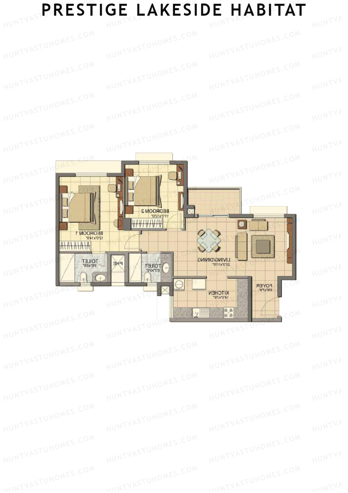 Prestige Lakeside Habitat Duncan 11 Unit 2 (Type B) Floor Plan