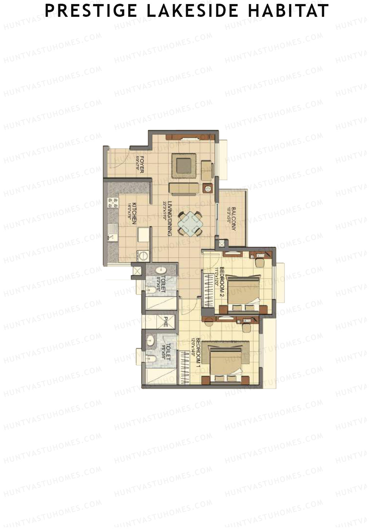 Prestige Lakeside Habitat Duncan 11 Unit 5 (Type B) Floor Plan