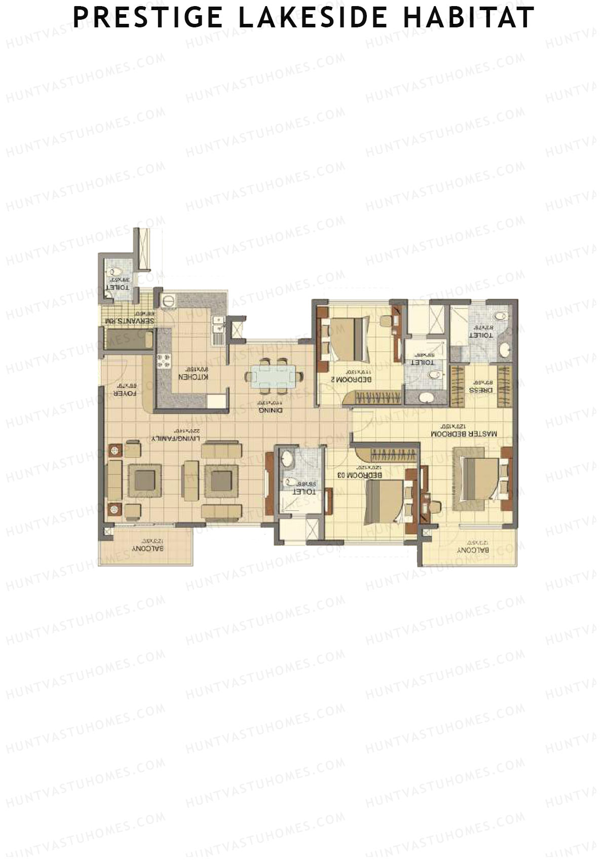 Prestige Lakeside Habitat Elinor 12 Unit 1 (Type F) Floor Plan