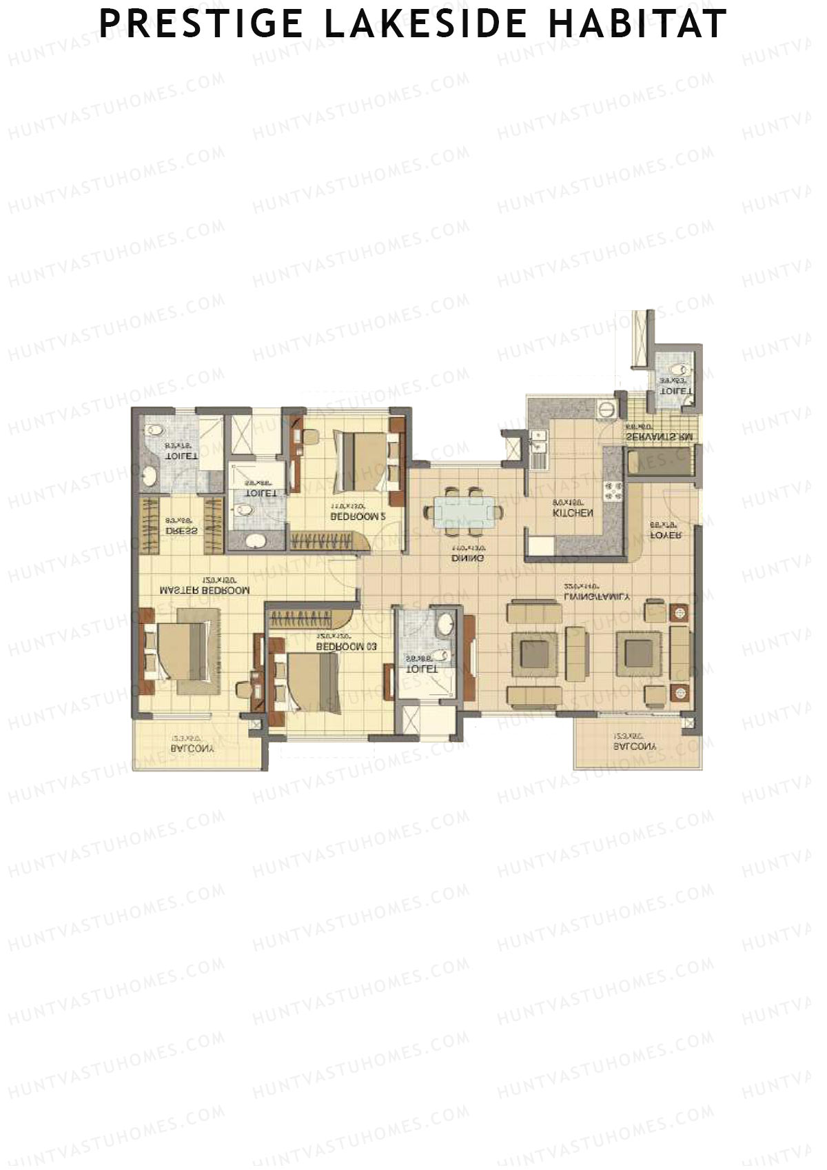 Prestige Lakeside Habitat Figaro 14 Unit 2 (Type F) Floor Plan