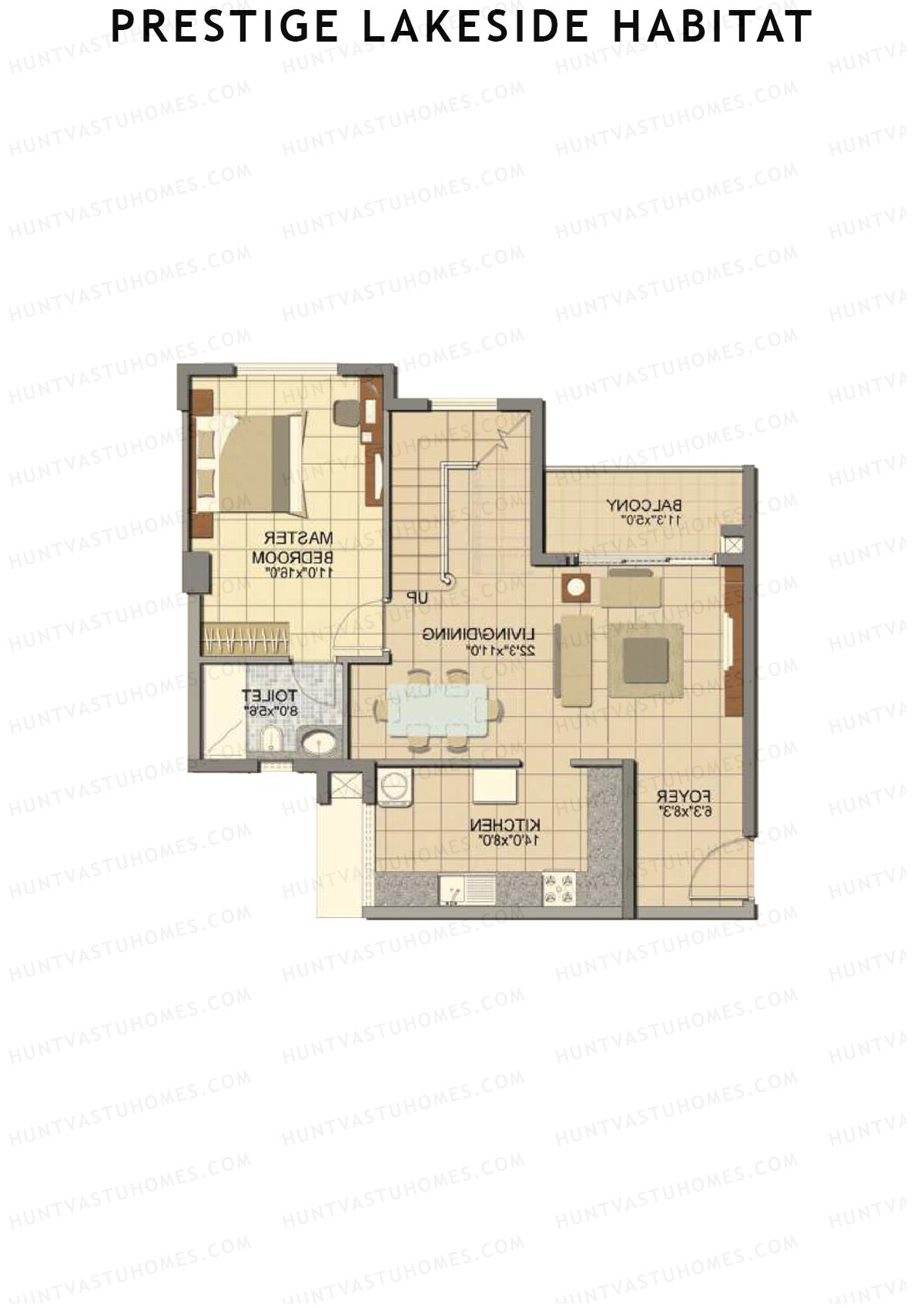 Prestige Lakeside Habitat Giselle 16 Unit 2 (Type C1) Floor Plan