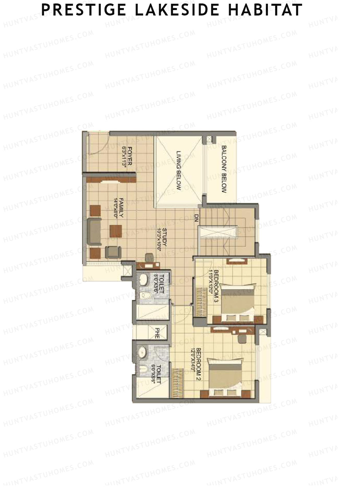Prestige Lakeside Habitat Giselle 16 Unit 5 (Duplex ) Floor Plan
