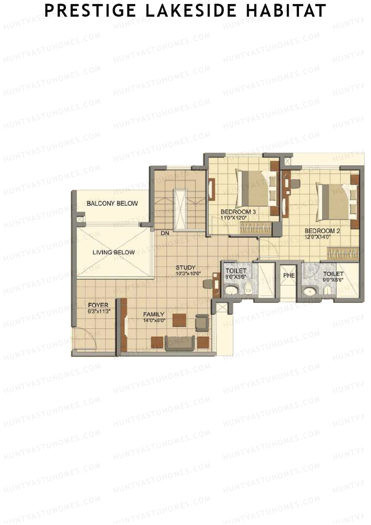 Prestige Lakeside Habitat Giselle 17 Unit 5 (Duplex ) Floor Plan