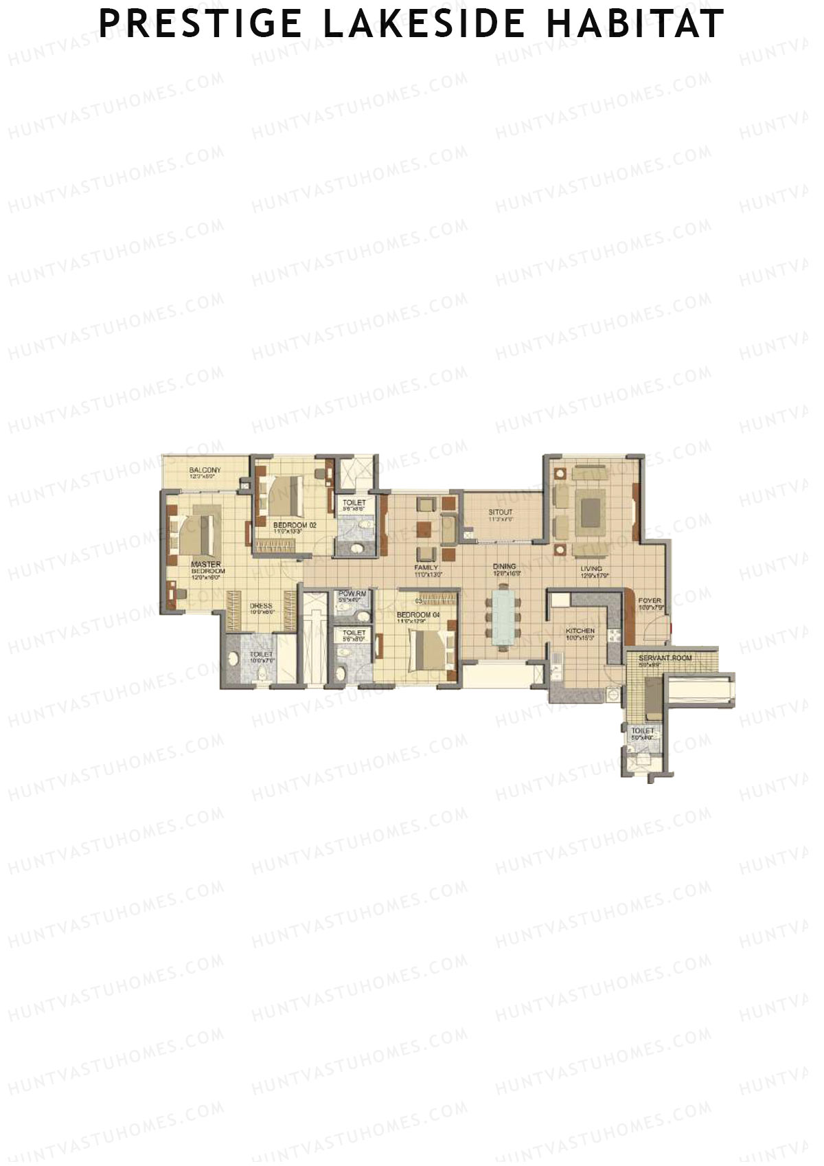 Prestige Lakeside Habitat Humbert 18 Unit 1 (Type K1) Floor Plan