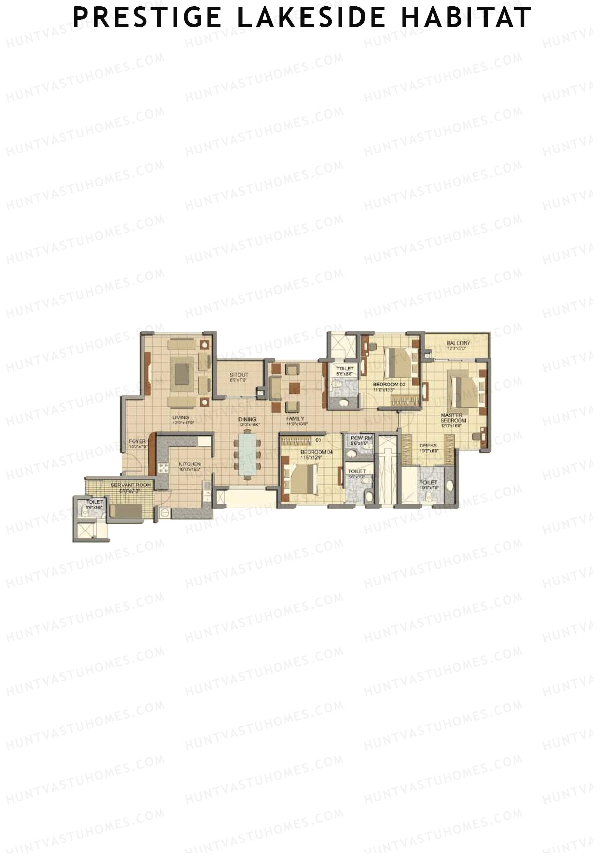Prestige Lakeside Habitat Humbert 18 Unit 2 (Type J1) Floor Plan
