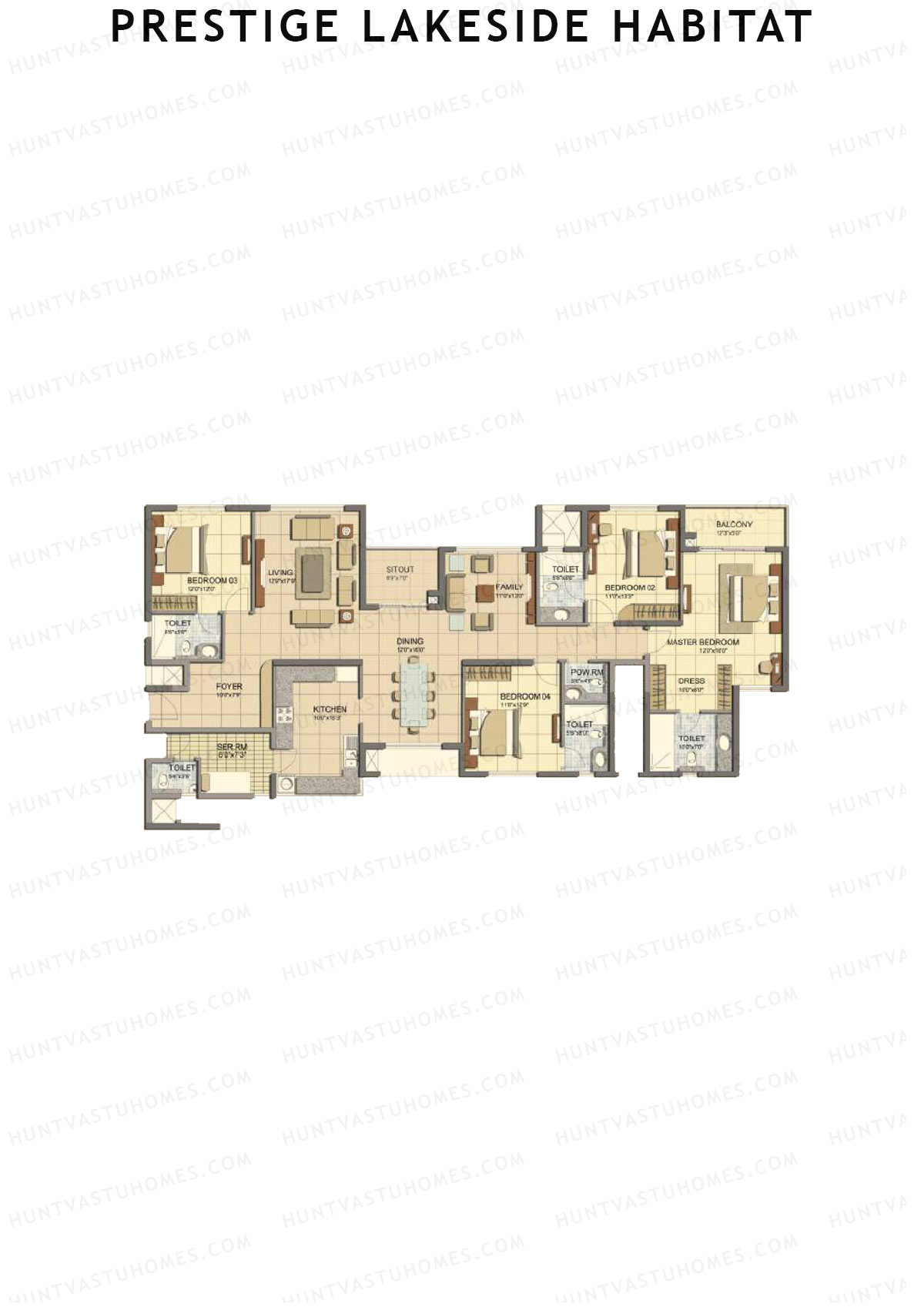 Prestige Lakeside Habitat Humbert 18 Unit 2 (Type J) Floor Plan