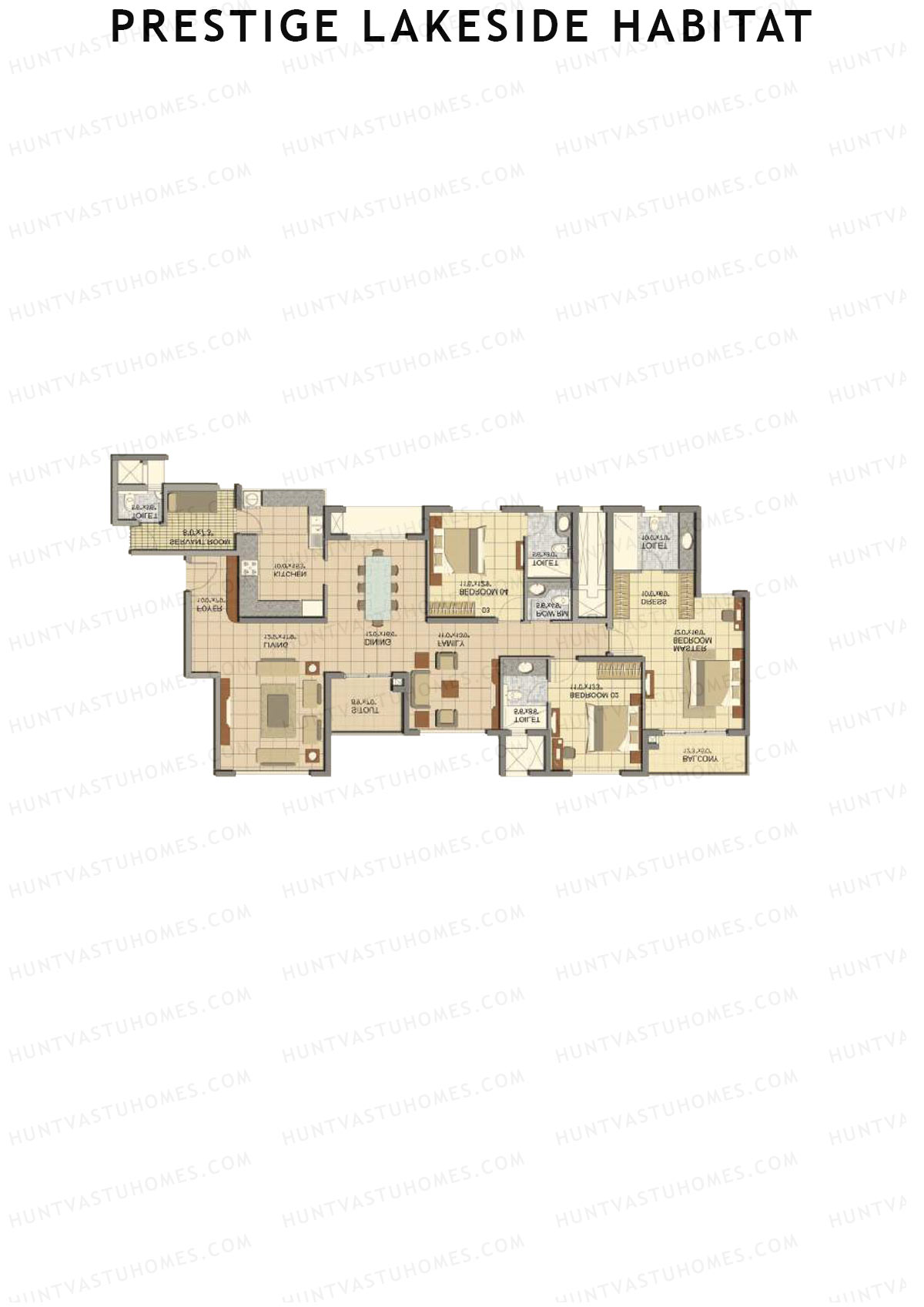 Prestige Lakeside Habitat Humbert 18 Unit 3 (Type J1) Floor Plan
