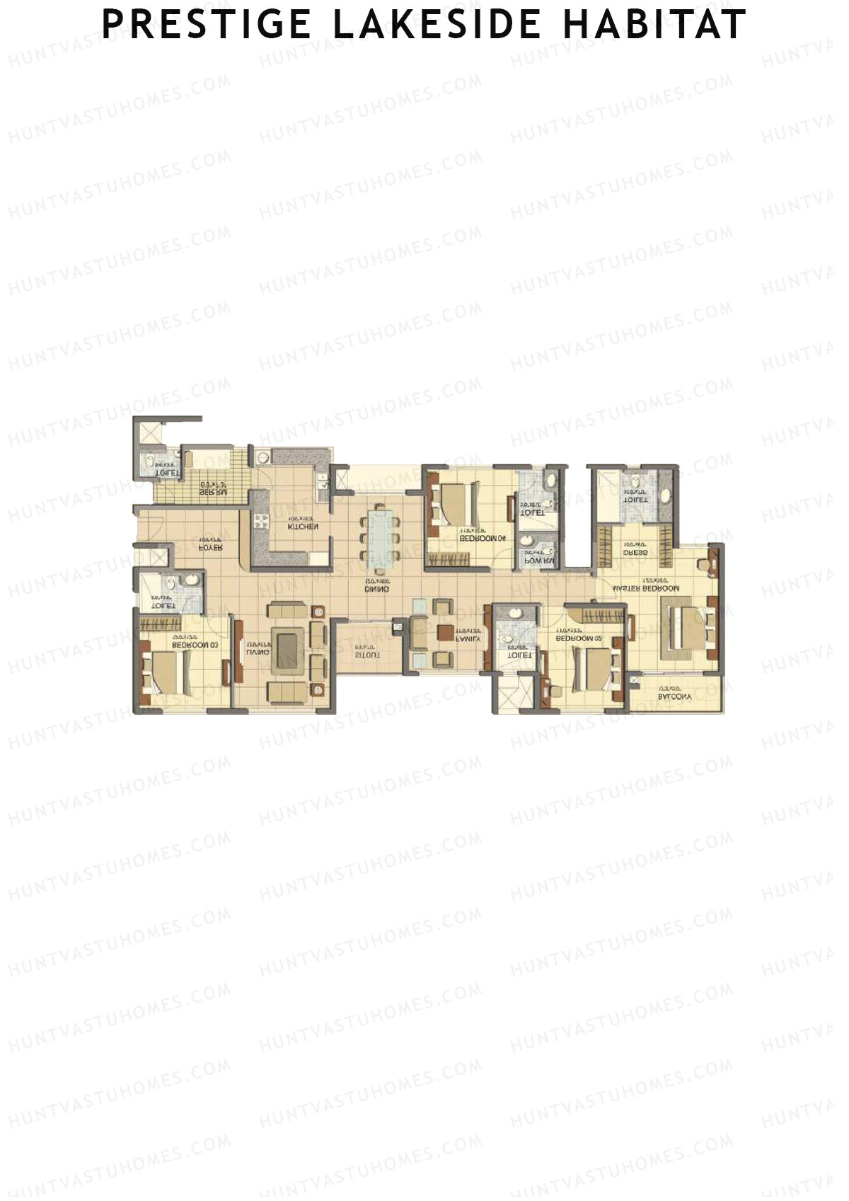 Prestige Lakeside Habitat Humbert 18 Unit 3 (Type J) Floor Plan