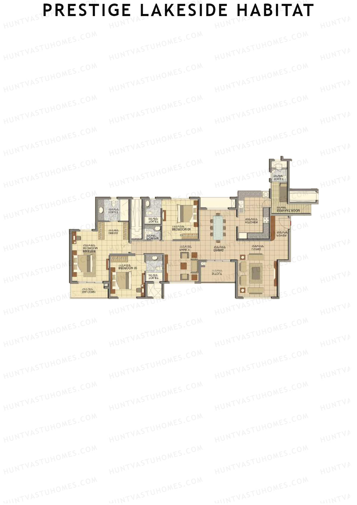 Prestige Lakeside Habitat Humbert 18 Unit 4 (Type K1) Floor Plan