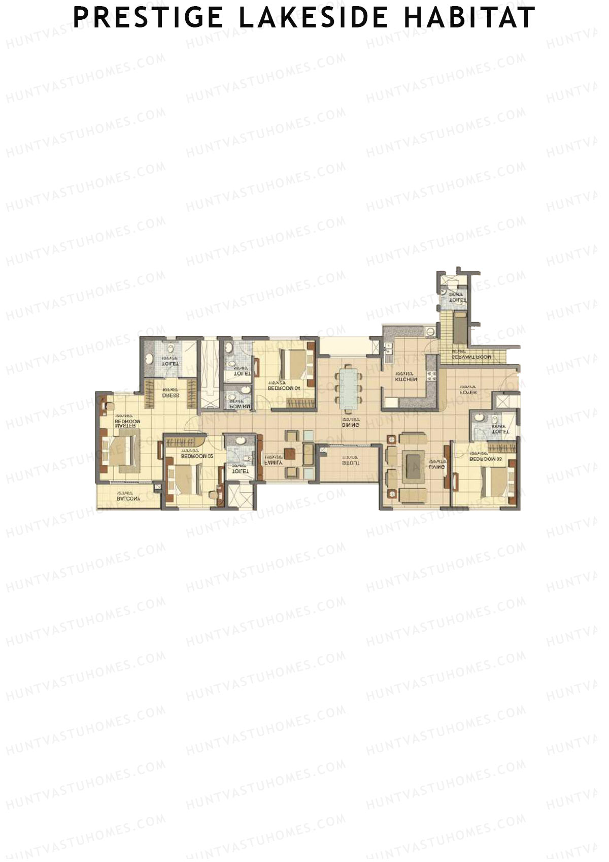 Prestige Lakeside Habitat Humbert 18 Unit 4 (Type K) Floor Plan