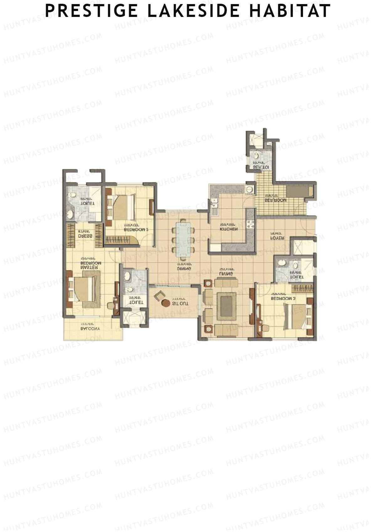 Prestige Lakeside Habitat Irwin 19 Unit 4 (Type H) Floor Plan