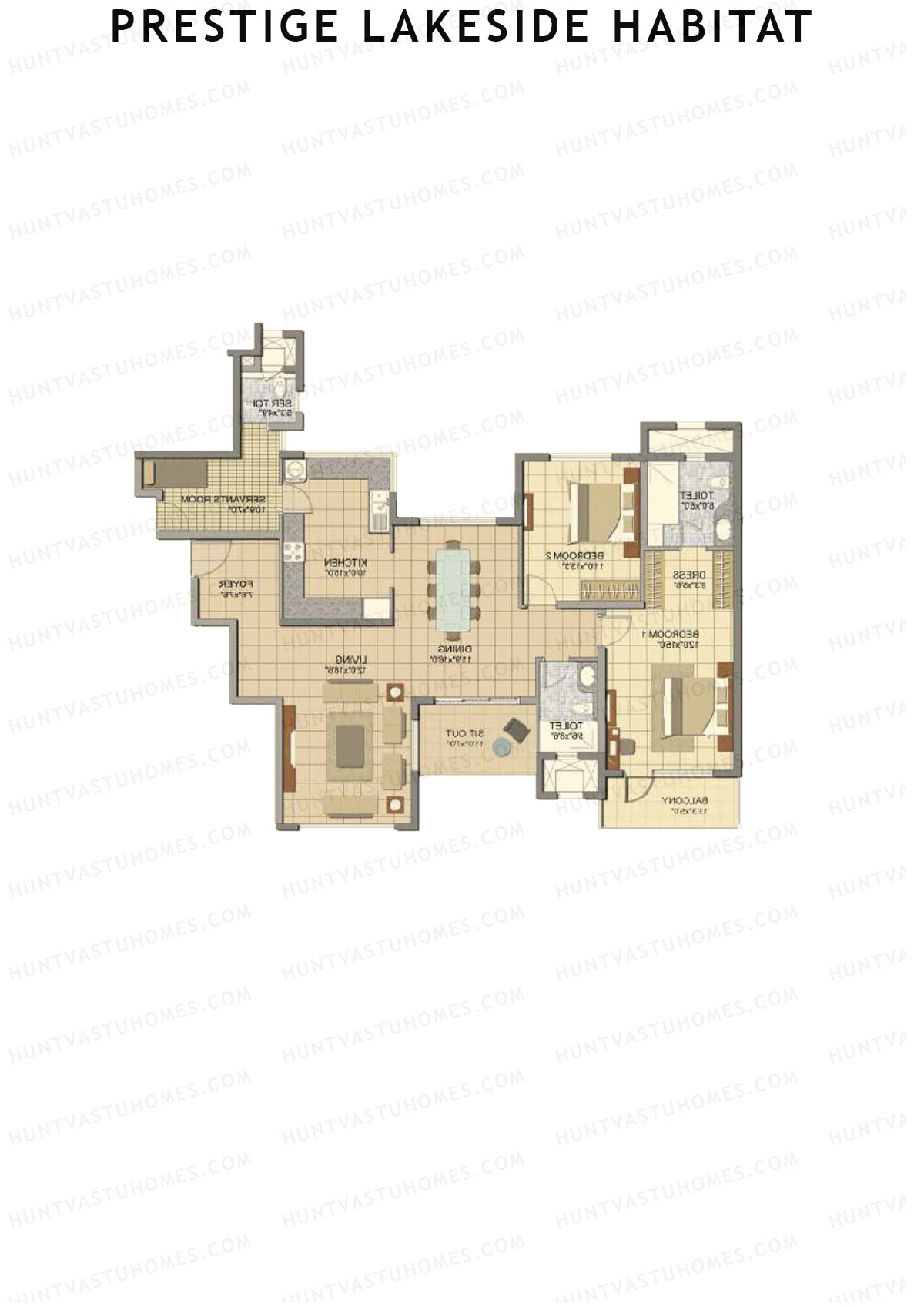 Prestige Lakeside Habitat jasper 22 Unit 1 (Type H1) Floor Plan