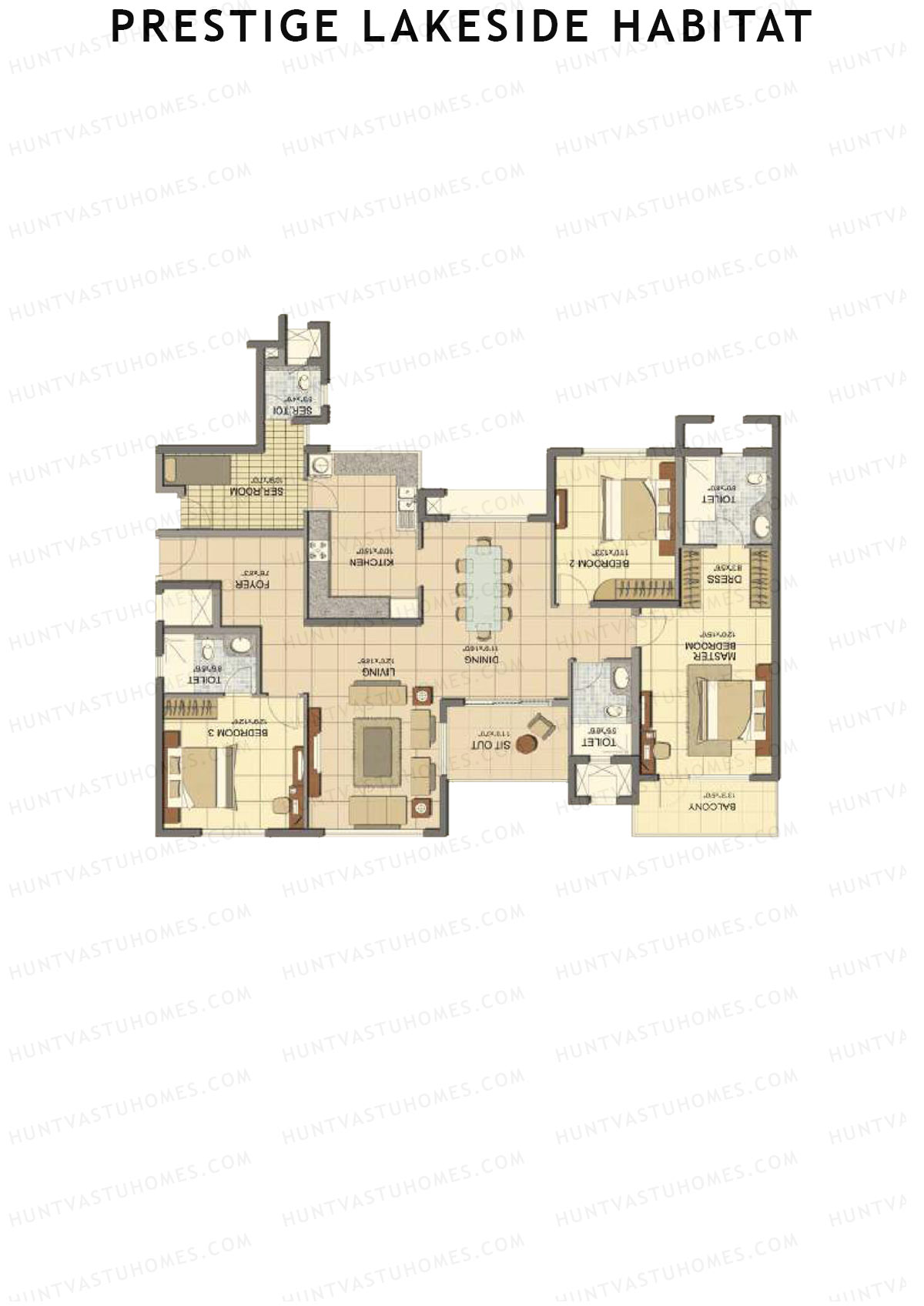 Prestige Lakeside Habitat jasper 22 Unit 1 (Type H) Floor Plan
