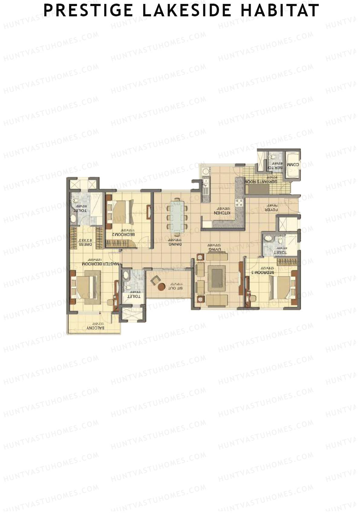 Prestige Lakeside Habitat jasper 22 Unit 2 (Type G) Floor Plan