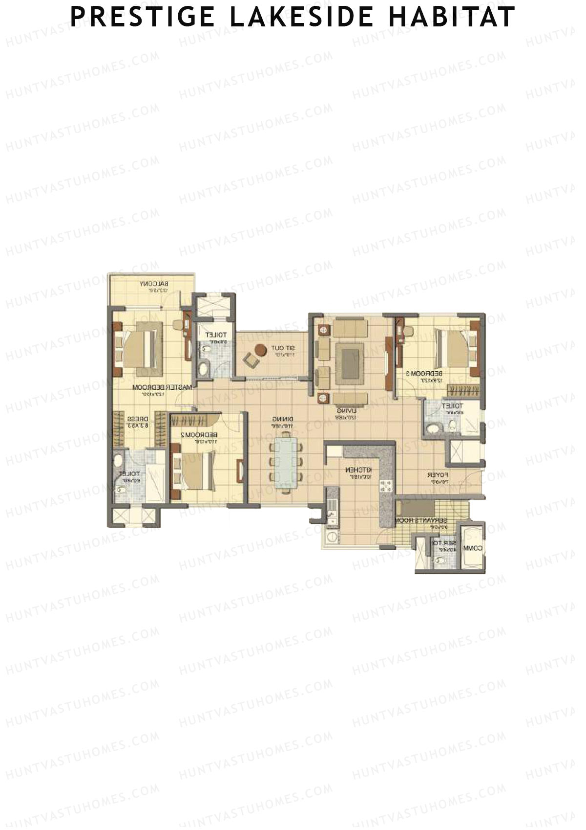 Prestige Lakeside Habitat jasper 22 Unit 3 (Type G) Floor Plan