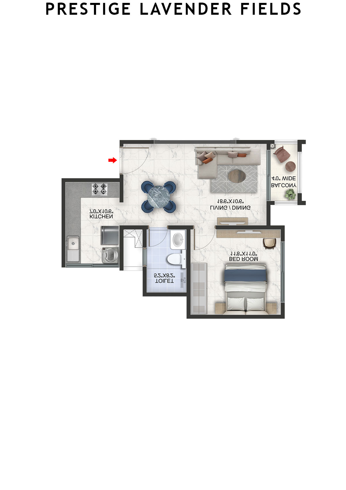 Prestige Lavender Fields Tower 5 Unit 5 Floor Plan