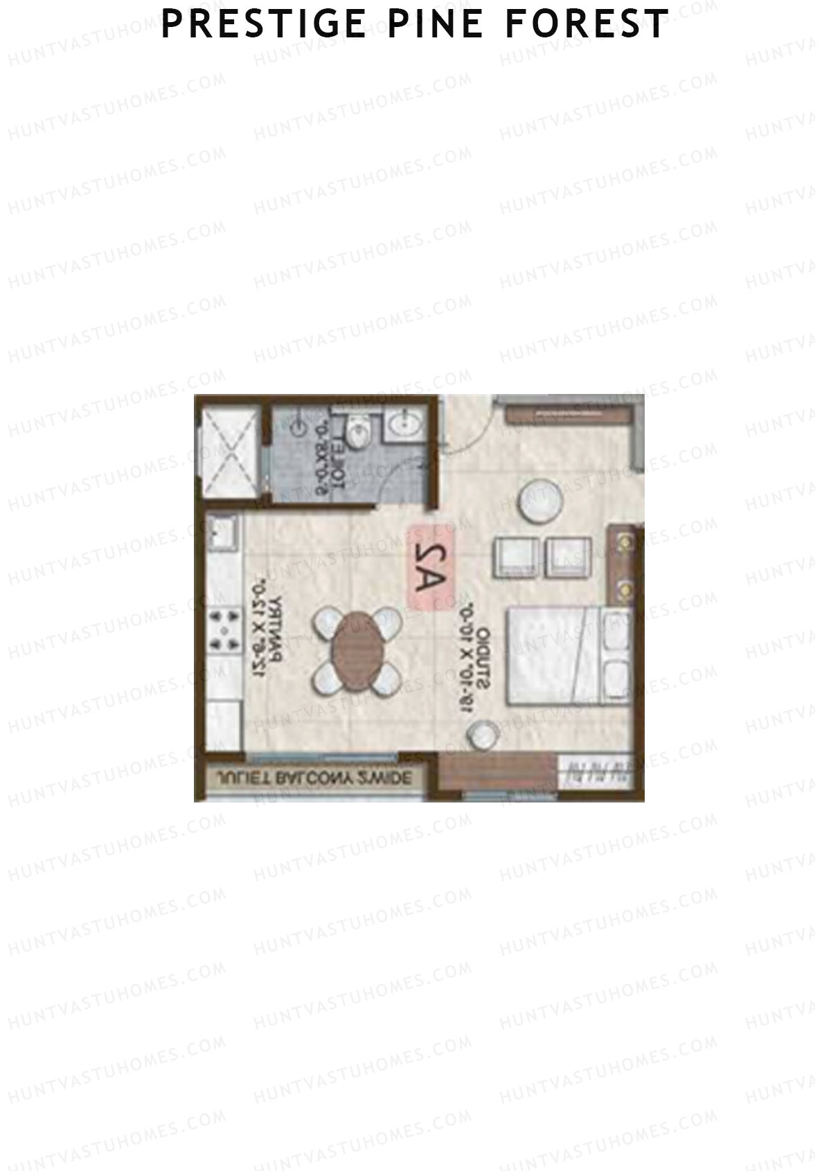 Prestige Pine Forest Tower 2 Unit 4 (Type A2) Floor Plan