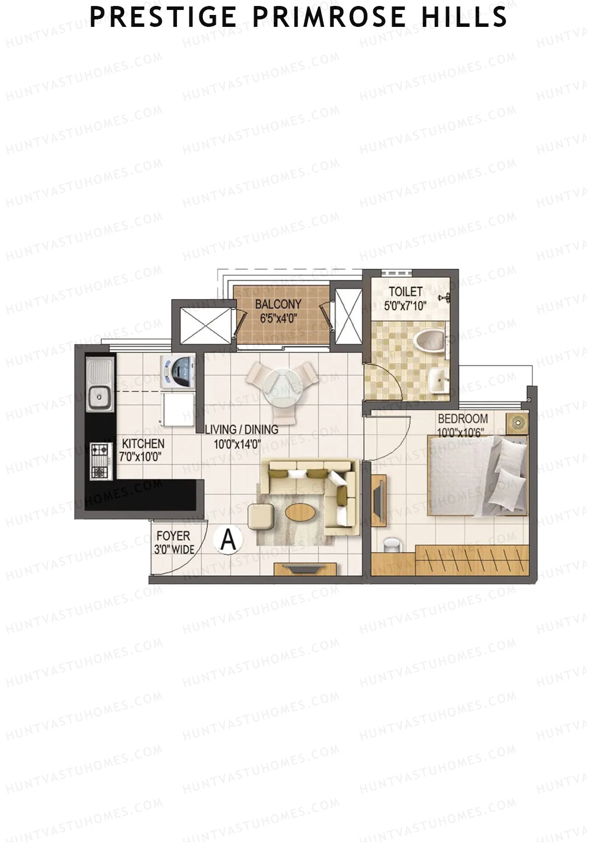 Prestige Primrose Hills Tower 14 Unit 7 (Type A) Floor Plan