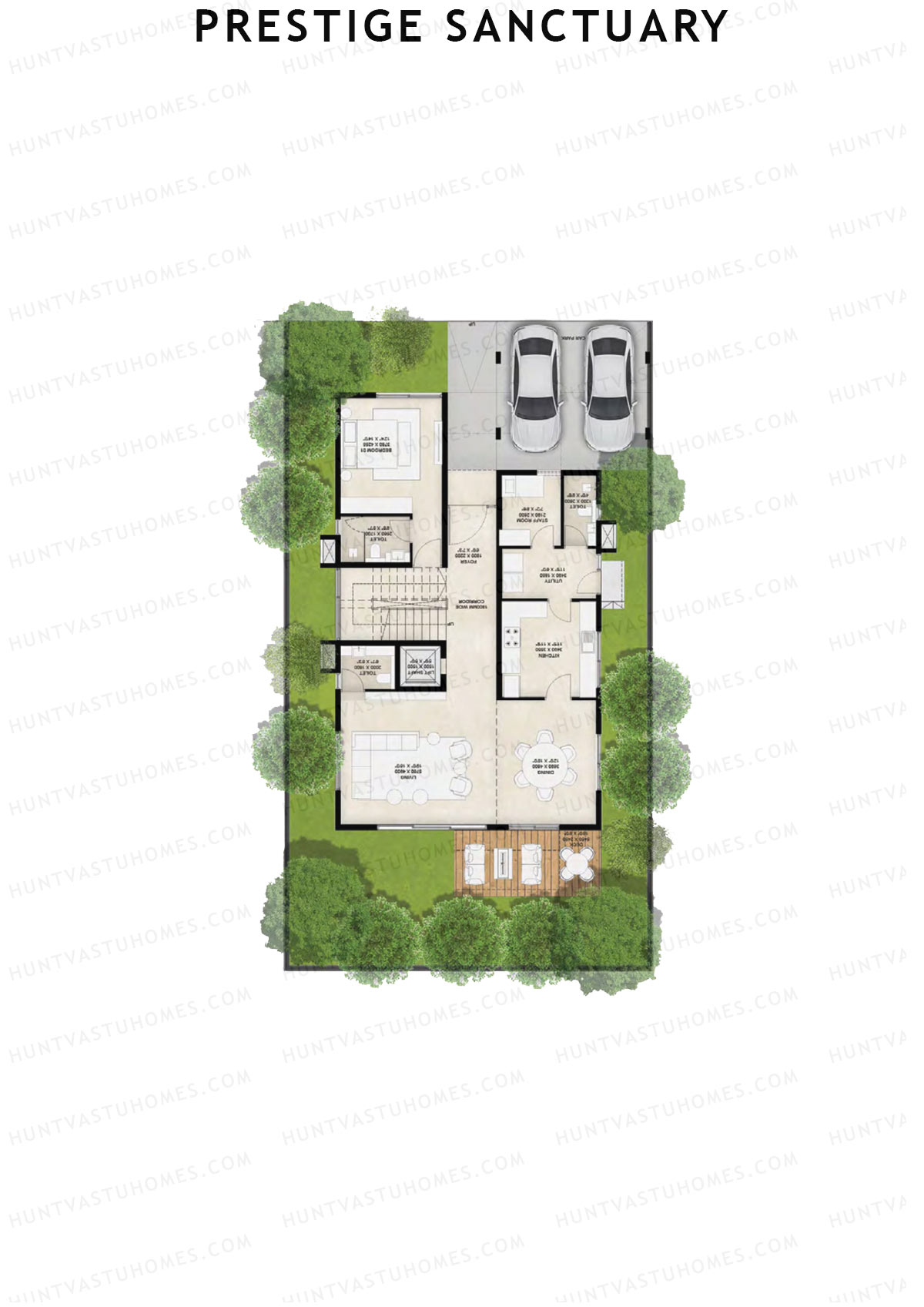 Prestige Sanctuary Row 1-21 Unit 8 (Villa) Floor Plan