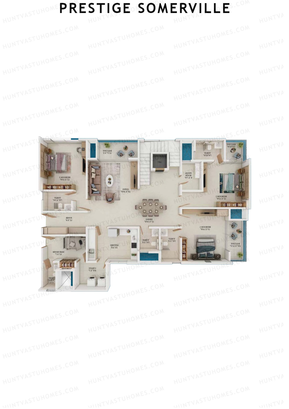 Prestige Somerville Tower B Unit 4 (Duplex ) Floor Plan