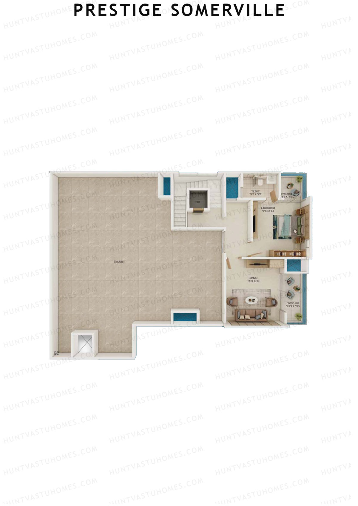 Prestige Somerville Tower B Unit 4 (Duplex ) Floor Plan