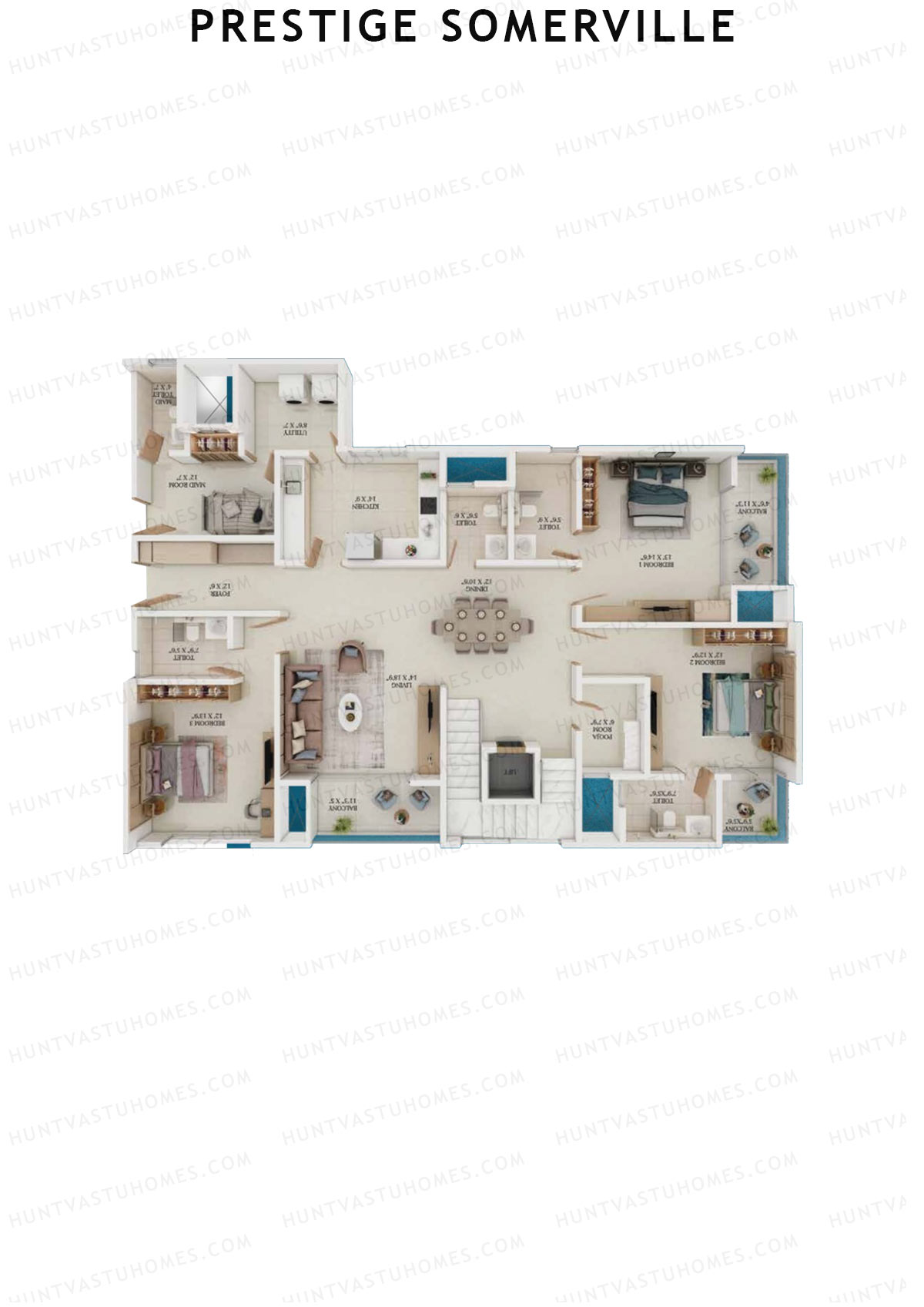 Prestige Somerville Tower B Unit 5 (Duplex ) Floor Plan