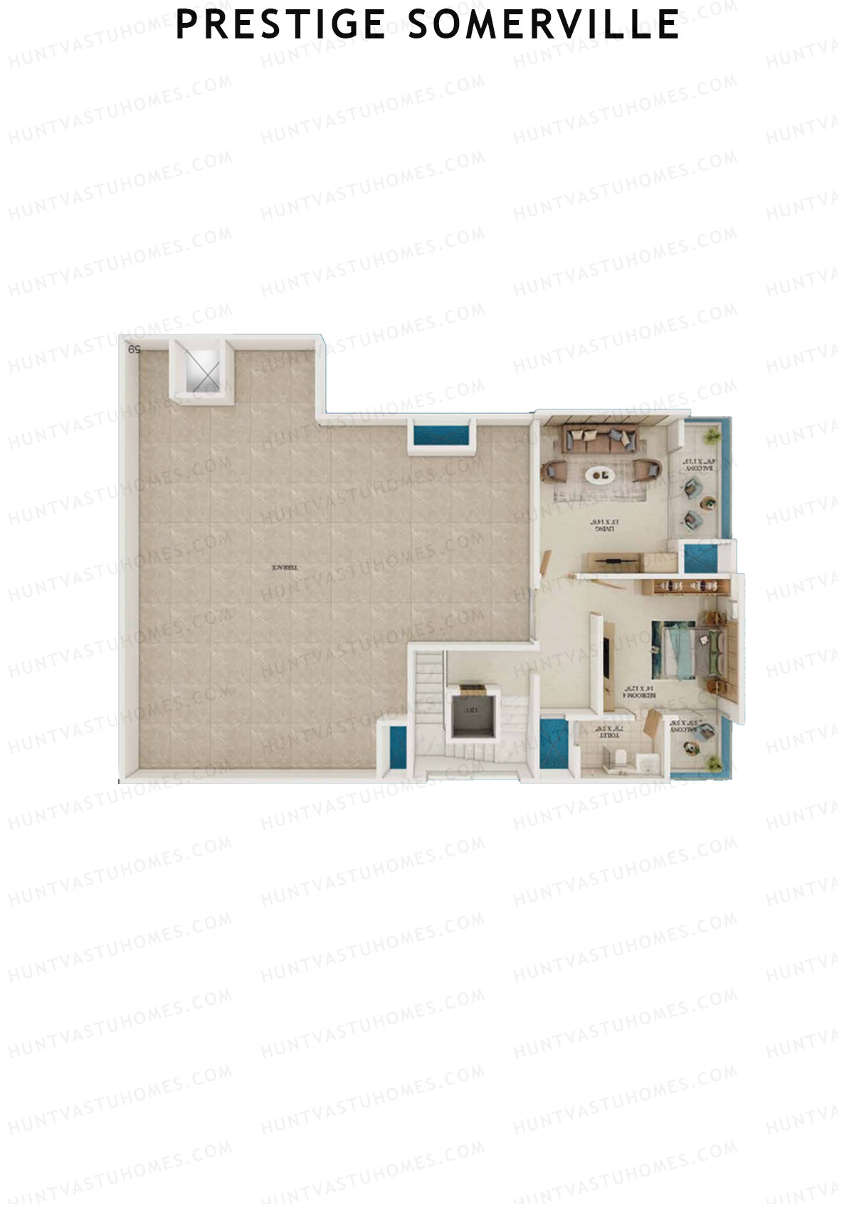 Prestige Somerville Tower B Unit 5 (Duplex ) Floor Plan
