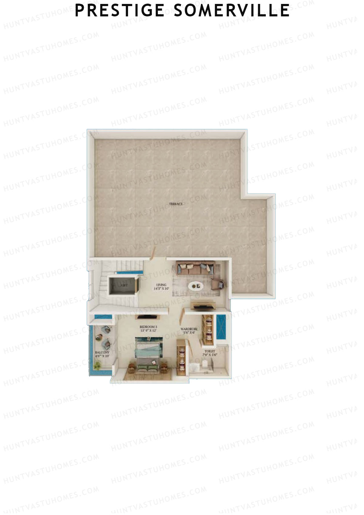 Prestige Somerville Tower B Unit 9 (Duplex ) Floor Plan
