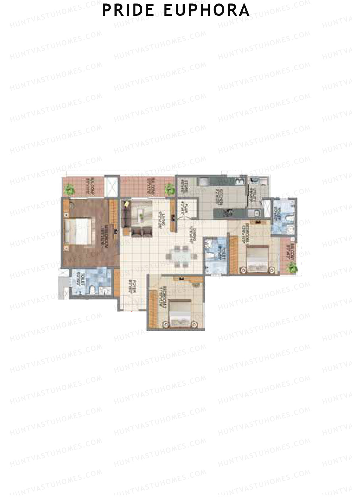 Pride Euphora Tower C Unit 1 Floor Plan