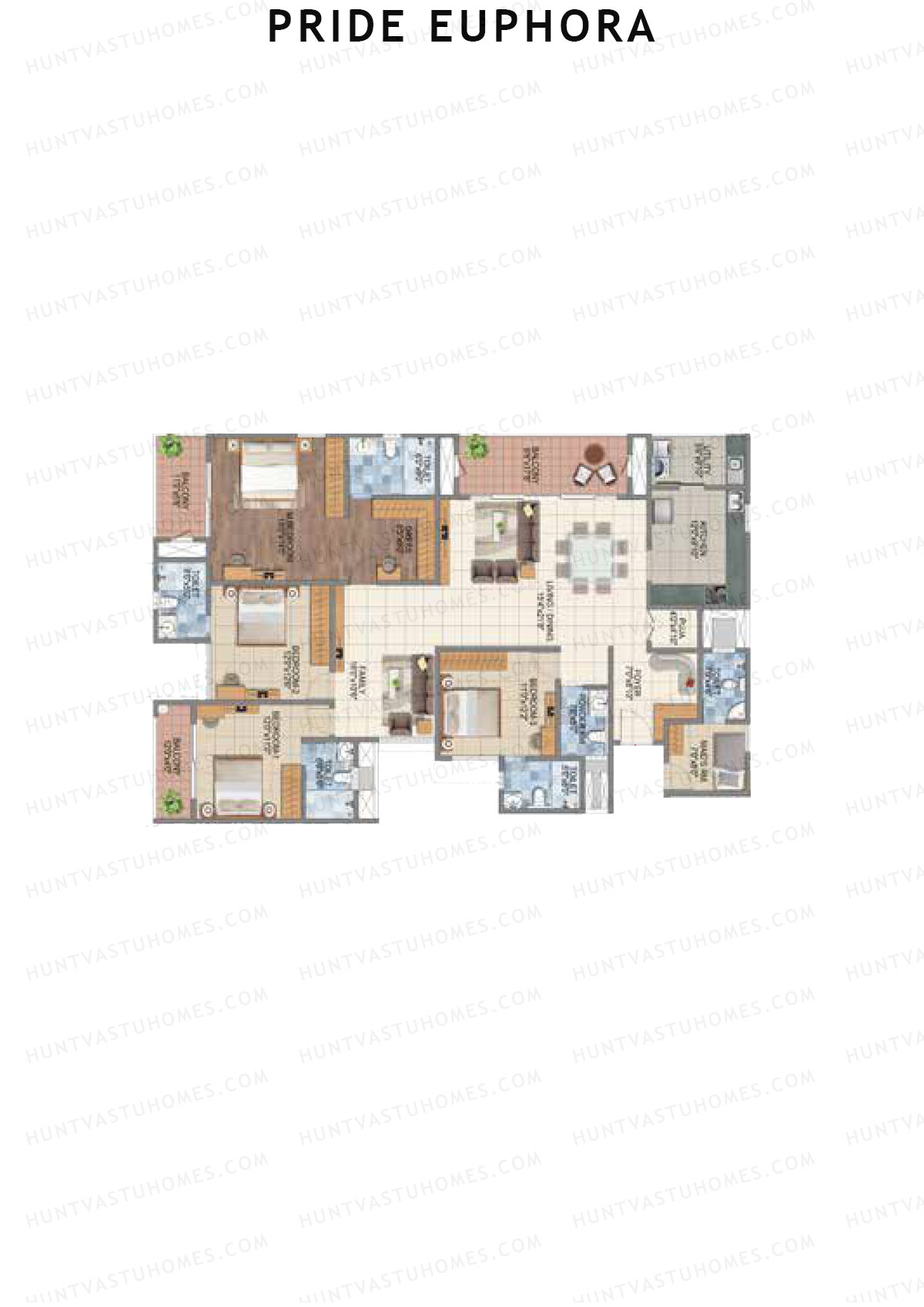 Pride Euphora Tower C Unit 4 Floor Plan