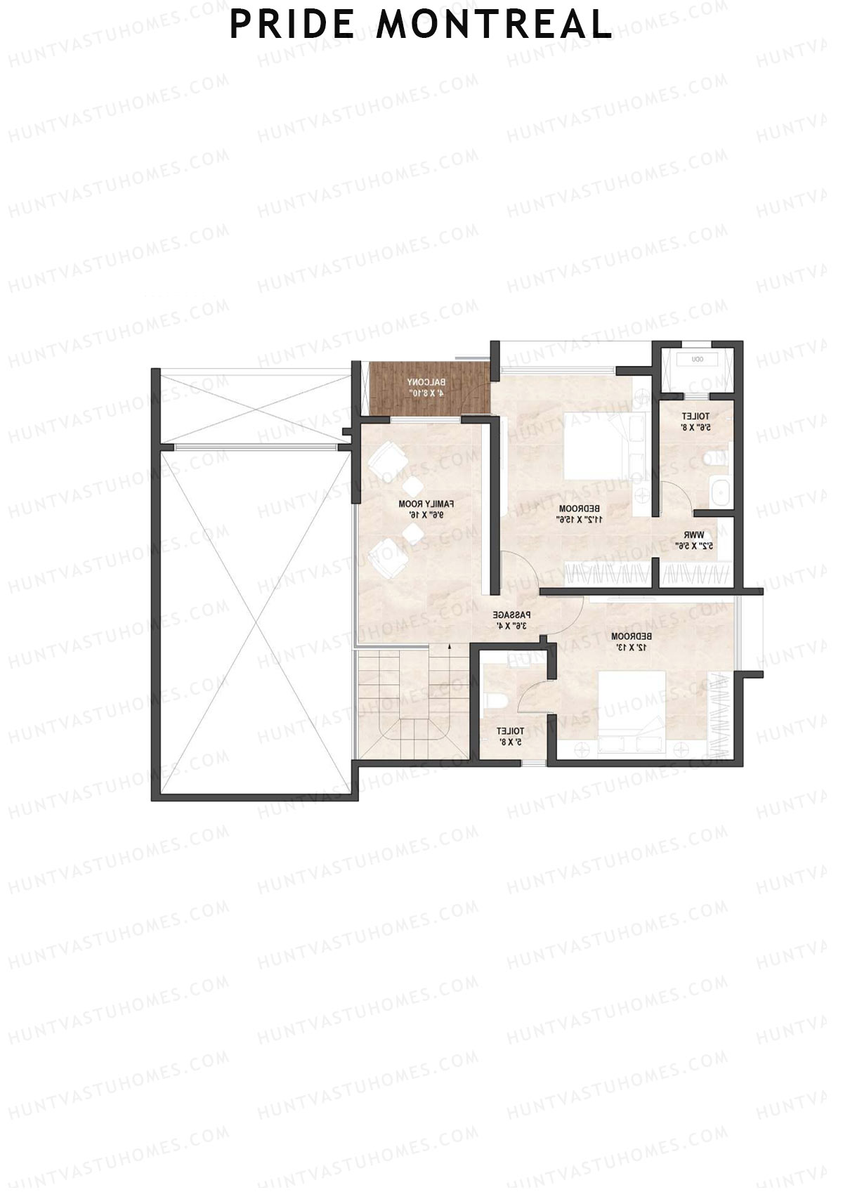 Pride Montreal Tower A Unit 1 (Duplex ) Floor Plan