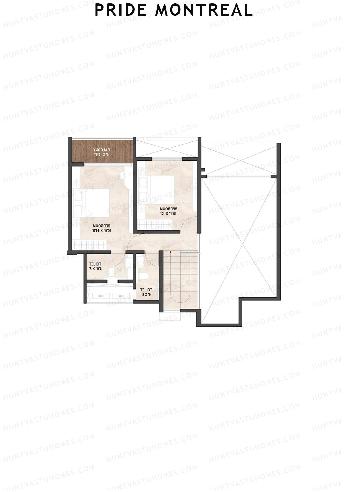 Pride Montreal Tower A Unit 2 (Duplex ) Floor Plan